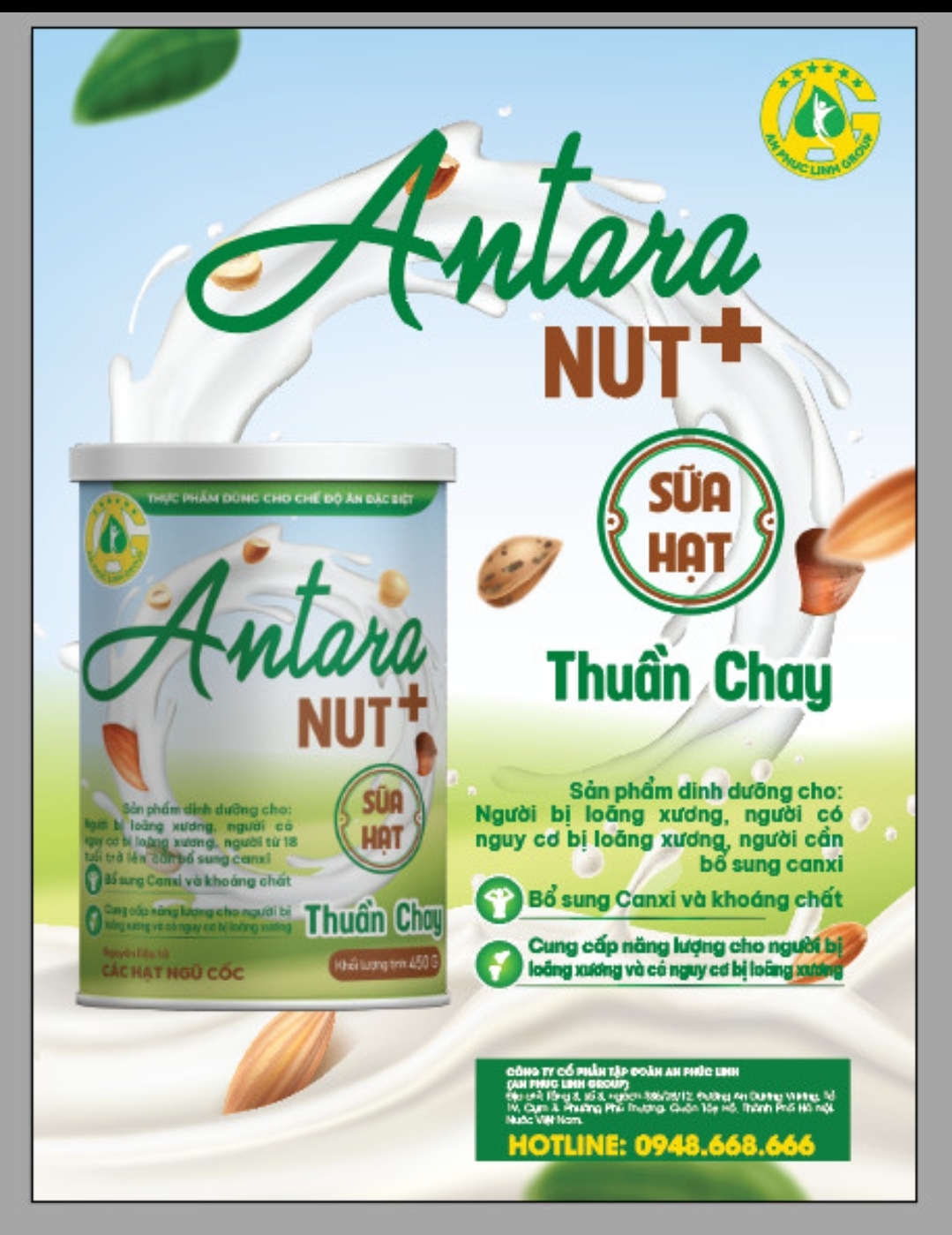 Sữa hạt thuần chay Antara Nut+