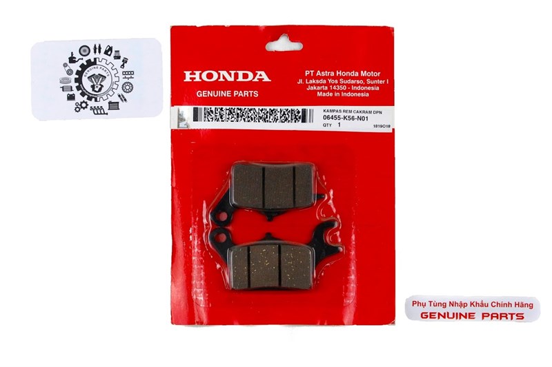 Bố thắng trước sau sonic, winner v1 x, gtr 150 chính hãng honda indo, má phanh so win - 06435k56 / 06455k56