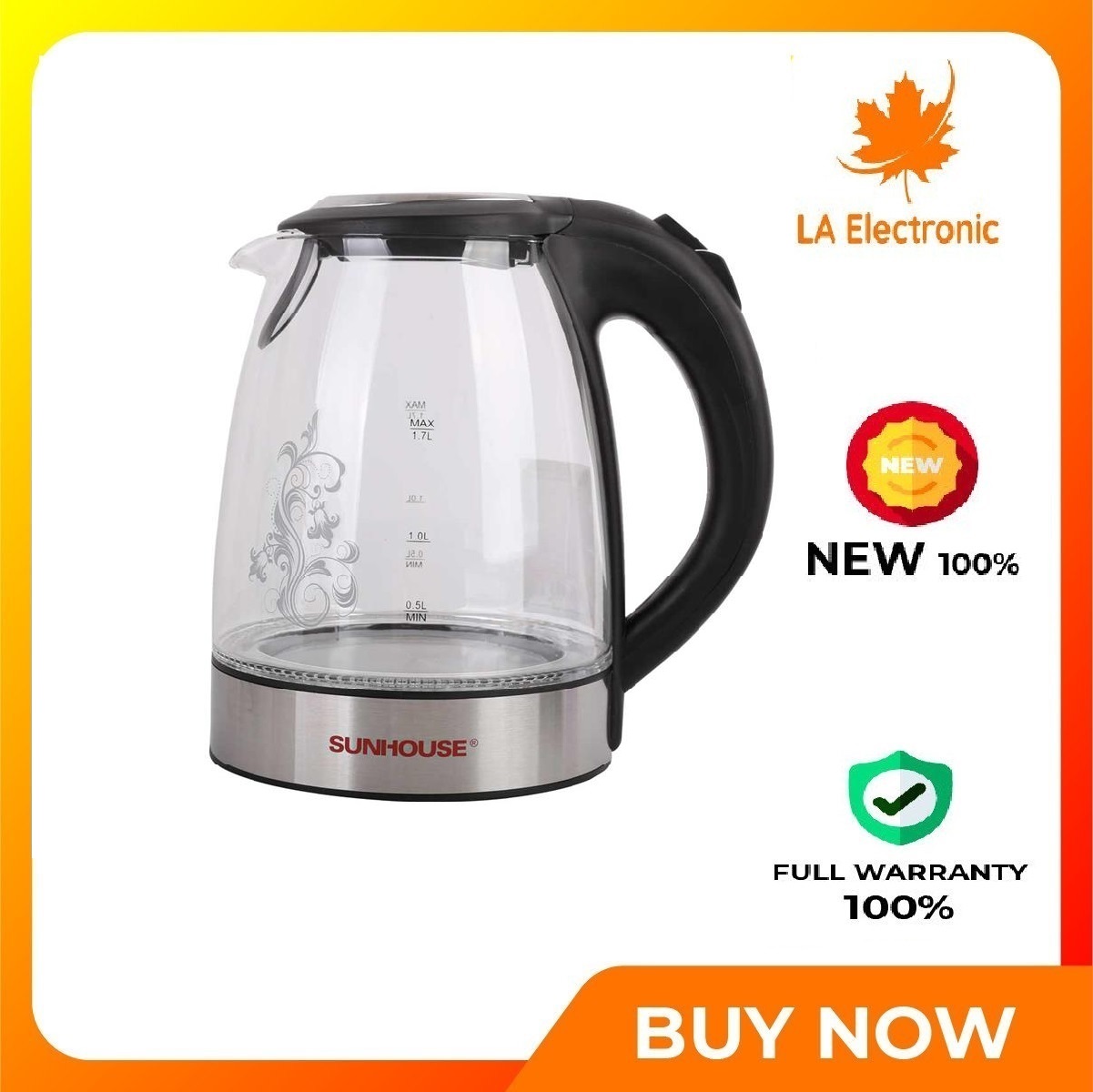 - bình đun siêu tốc sunhouse 1.7 lít shd1217 - miễn phí vận chuyển hcm