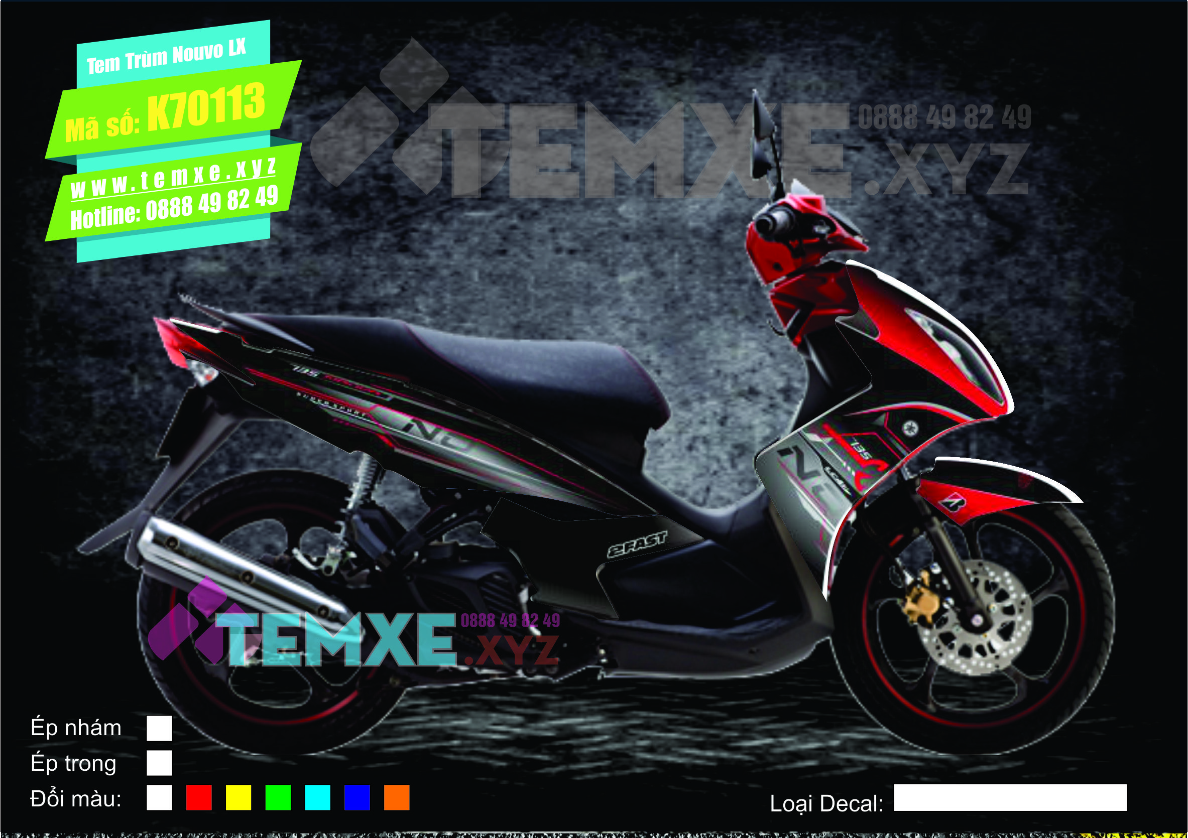 Tem trùm nouvo lx - 70113