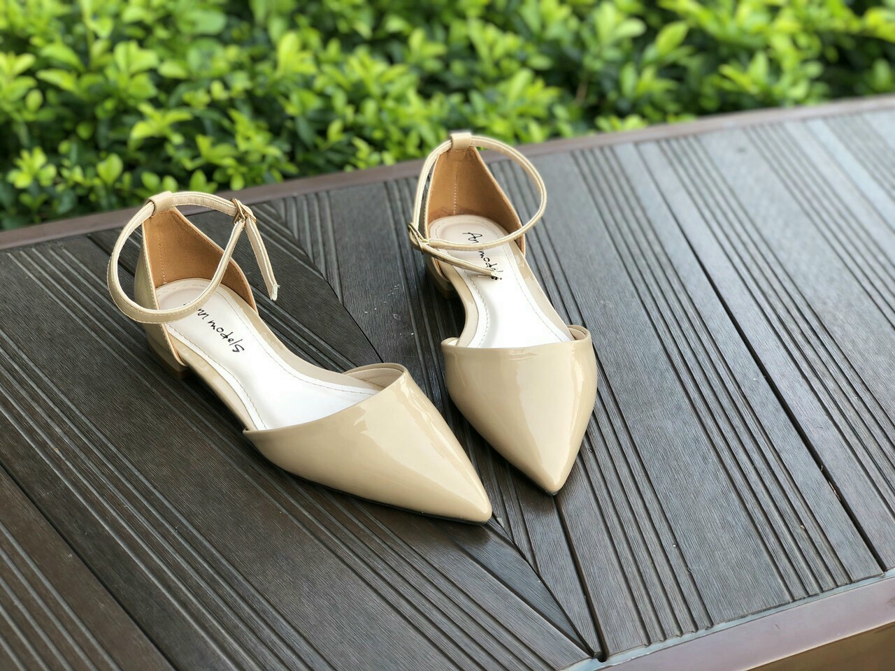 Giày sandan búp bê mũi nhọn bít hậu siêu xinh