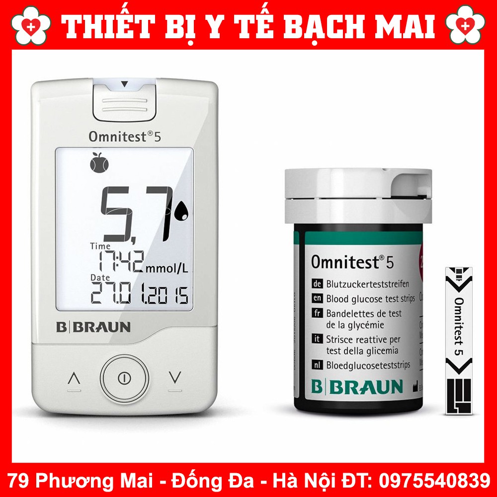 Que Thử Đường Huyết Omnitest 5 [2 Lọ x 25 Que] - hộp 50 Test