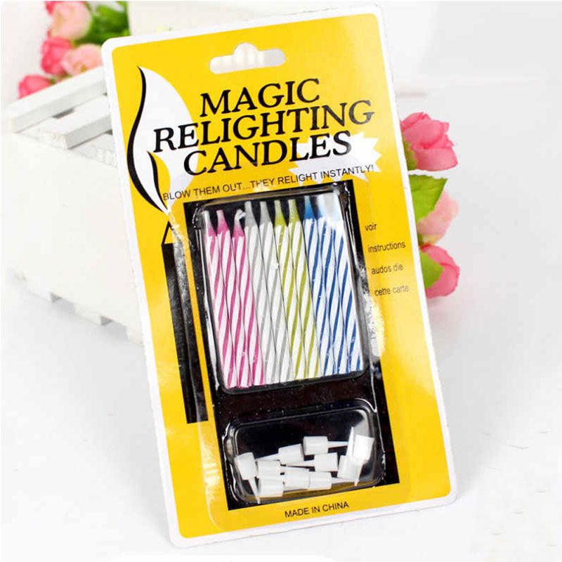 NẾN SINH NHẬT THỔI KHÔNG TẮT (MAGIC RELIGHTING CANDLES) TRANG TRÍ, SINH NHẬT