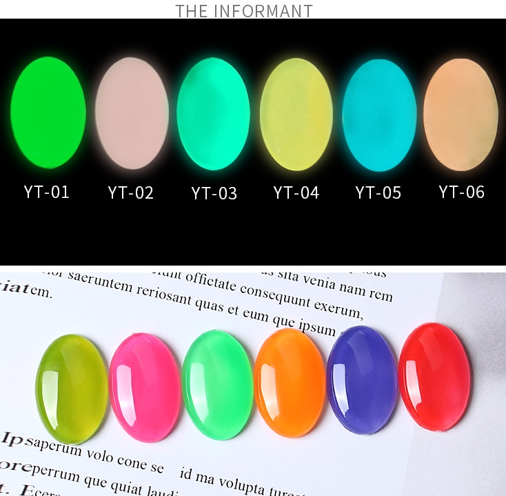 [HCM]Sơn gel AS - màu dạ quang phát sáng mã YT