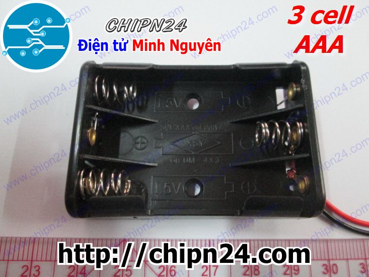 Hộp đế pin 3 viên aaa
