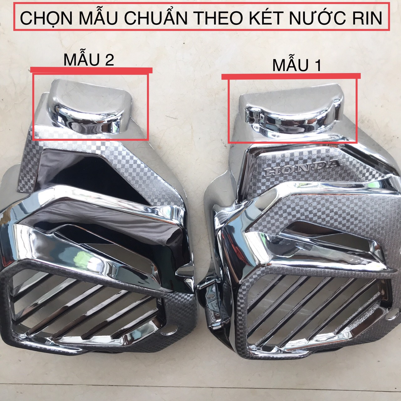 COMBO ỐP PHỤ KIỆN TRANG TRÍ DÙNG CHO ĐỜI XE AB 2013 2014 2015 CROM ( 3 MÓN : CHE PÔ , BẦU E , KÉT NƯỚC )