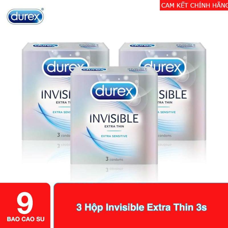 Combo 3 Hộp Bao Cao Su Durex Invisible 3 Condoms nhập khẩu