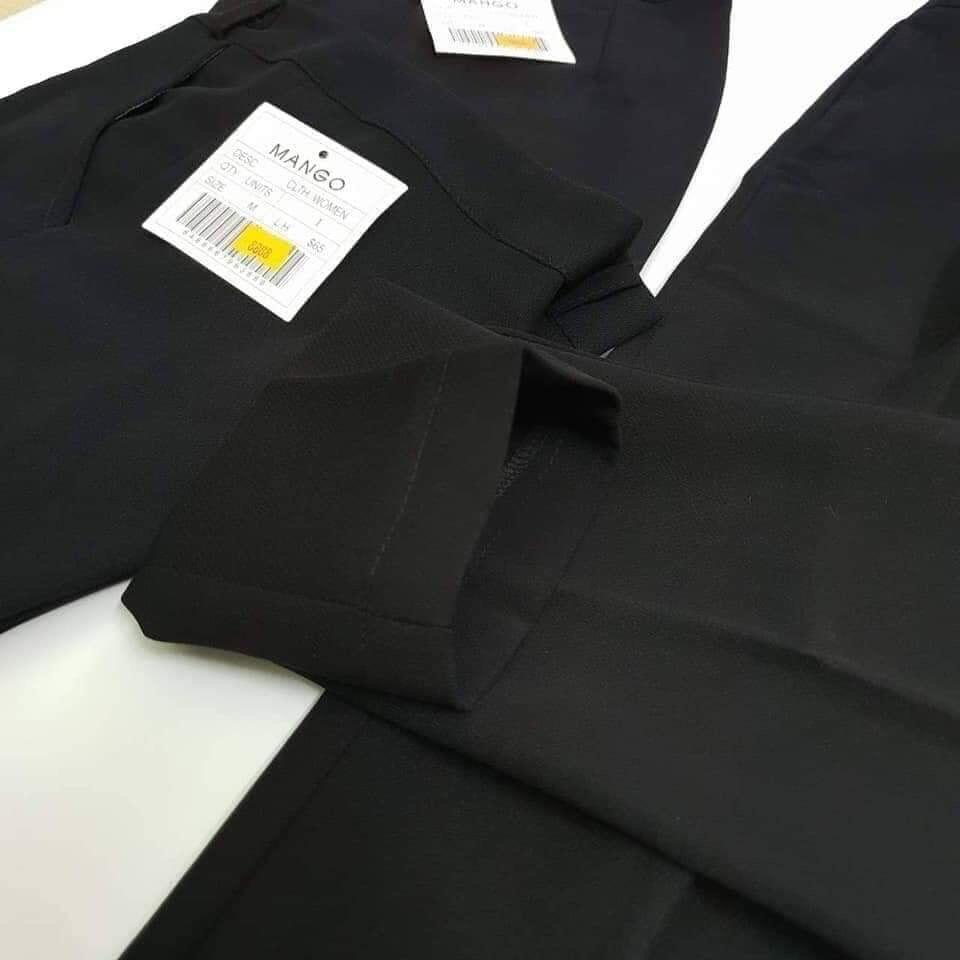 Sỉ quần baggy mango gấu bằng dáng basic chất tuyết mưa công sở