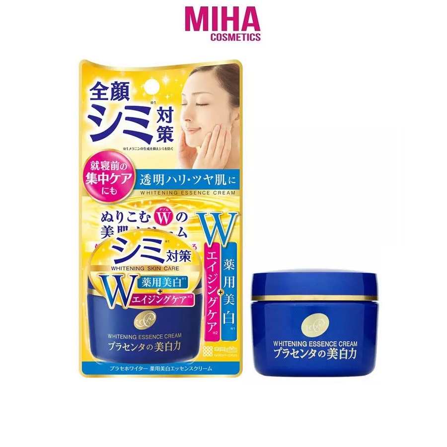 Kem Dưỡng Trắng Da Meishoku Whitening Essence Cream Placenta 55g Nhật Bản