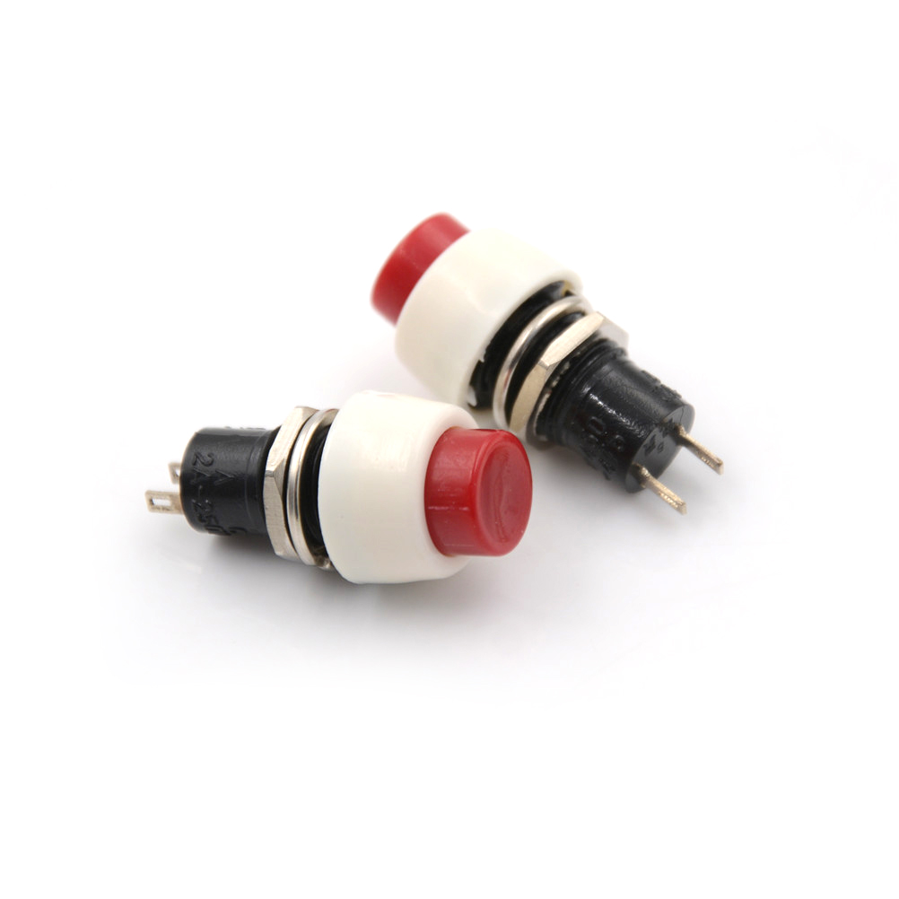 HITN 2 chiếc nút bấm tròn mini 2 pin nút bấm bật/tắt nguồn tự khóa