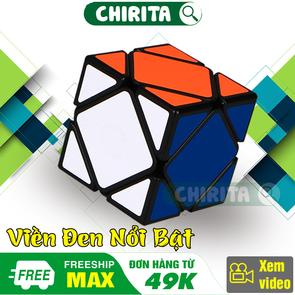 Đồ play Rubik's Cube Skewb variant black lacing high-end-Rubik's transformer, rubik's cube Magic Cube stickerless-speed rotating professional NO.8923-3