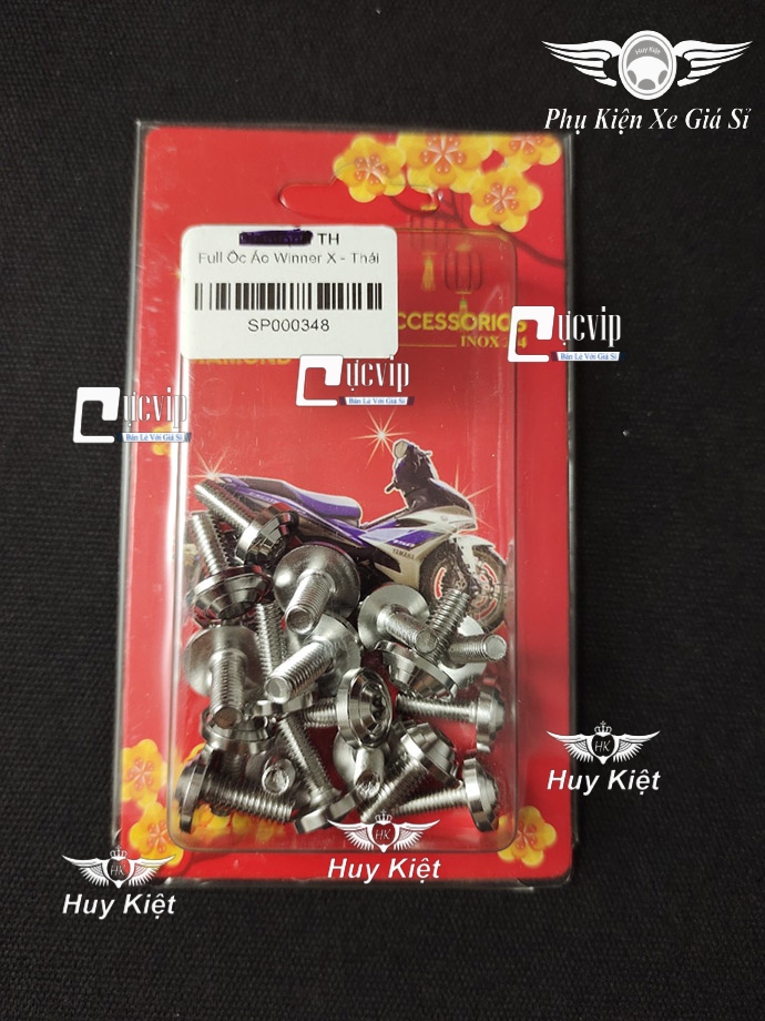 Full bộ ốc dàn áo salaya thái inox 304 gắn exciter, winner, winner x, wave, dream, sirius, future, vario, ab, mio m3, satria, sonic, vision ms9999