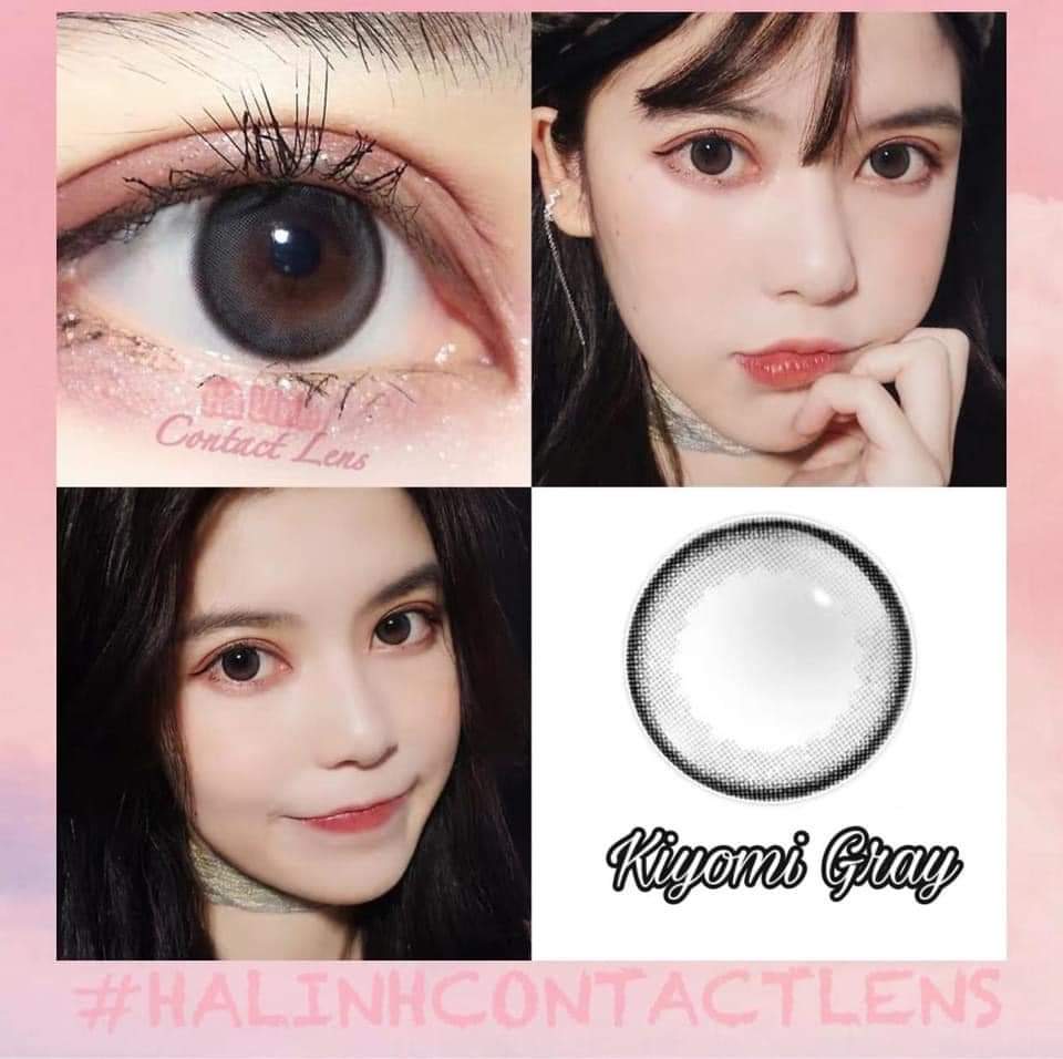 Combo Contact Lens Brown Color Eye Accessory Yearly 0 Degree Korea 1 Gift Lenses Container Case (MS:125)