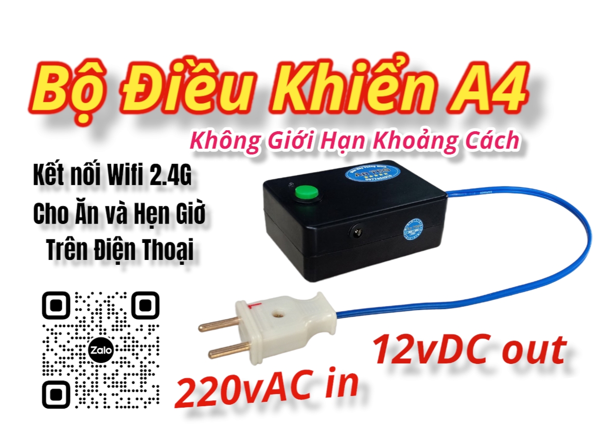 Máy cho cá ăn tự động wifi V7-A4