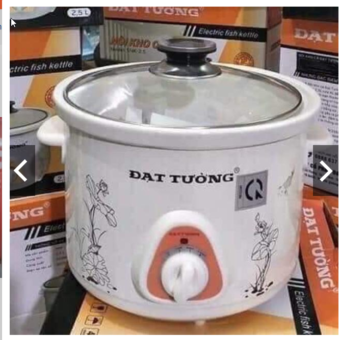 Nồi kho cá, Hầm cháo chậm đa năng Đạt Tường 1.5L / 2.5L