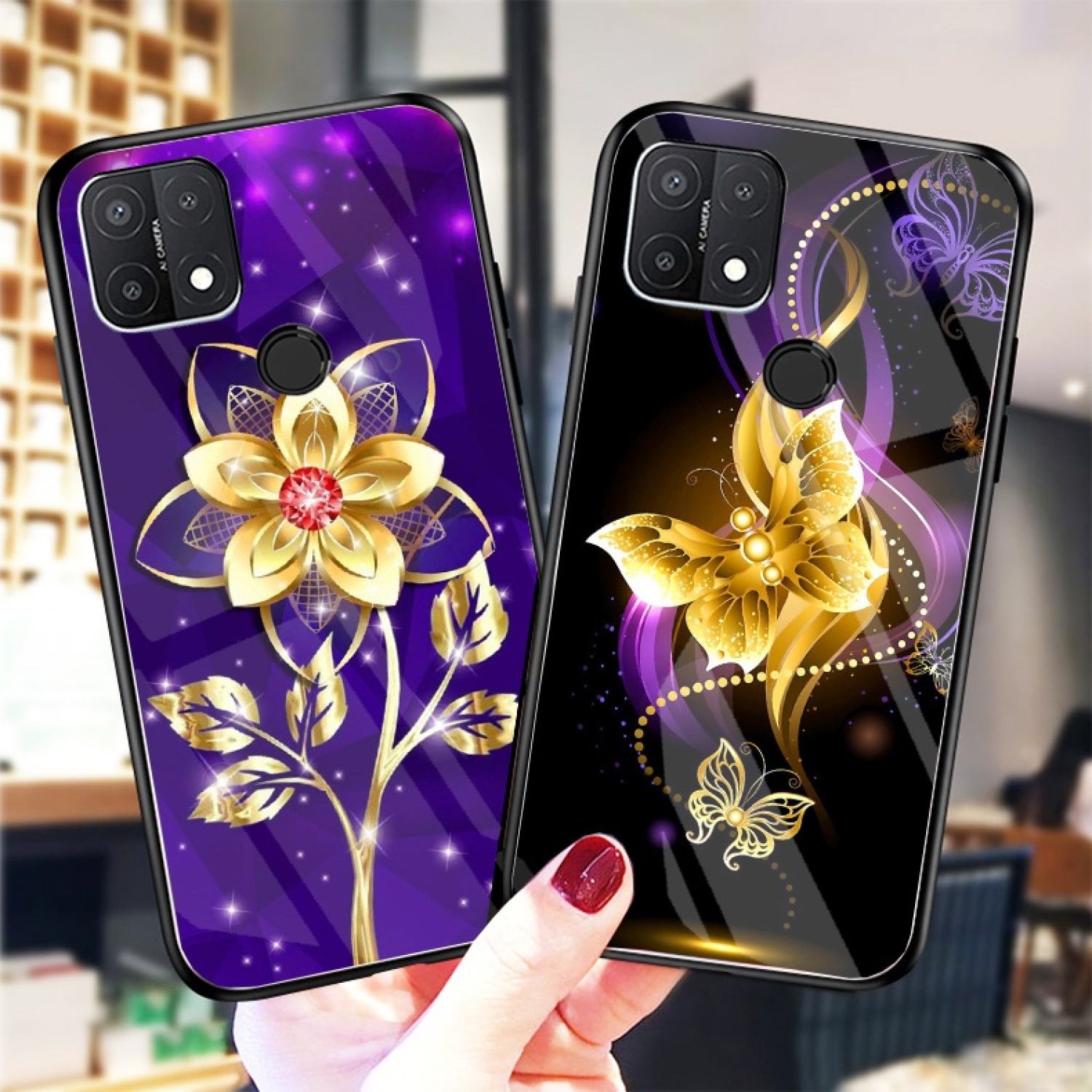 Ốp Lưng OPPO A15/A15s Ốp kính bóng cao cấp mới ƞhất