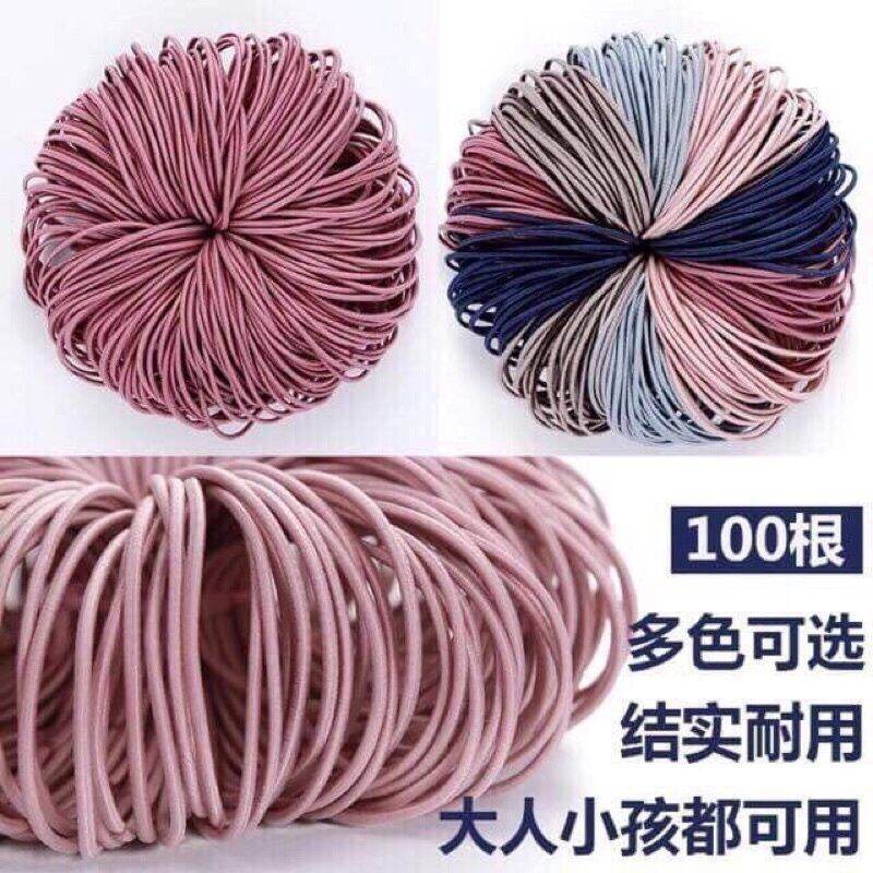 dây buộc tóc 100 cái