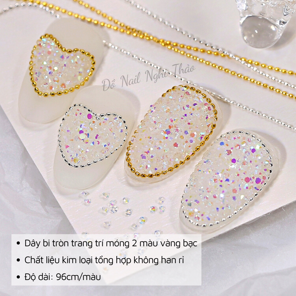 Dây bi nail tròn đính móng NGHI THẢO