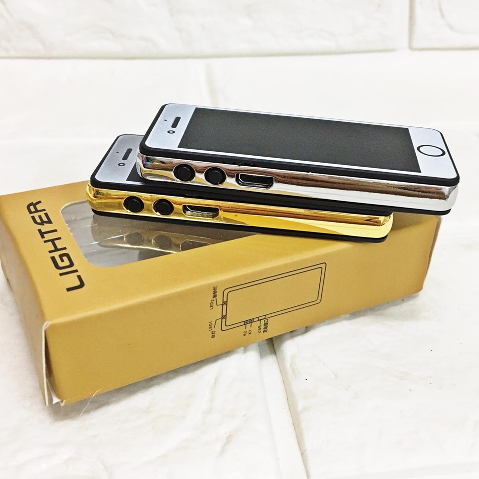 [HCM]Bật Lửa Điện Iphone Mini 2 Đèn (Sạc Điện)