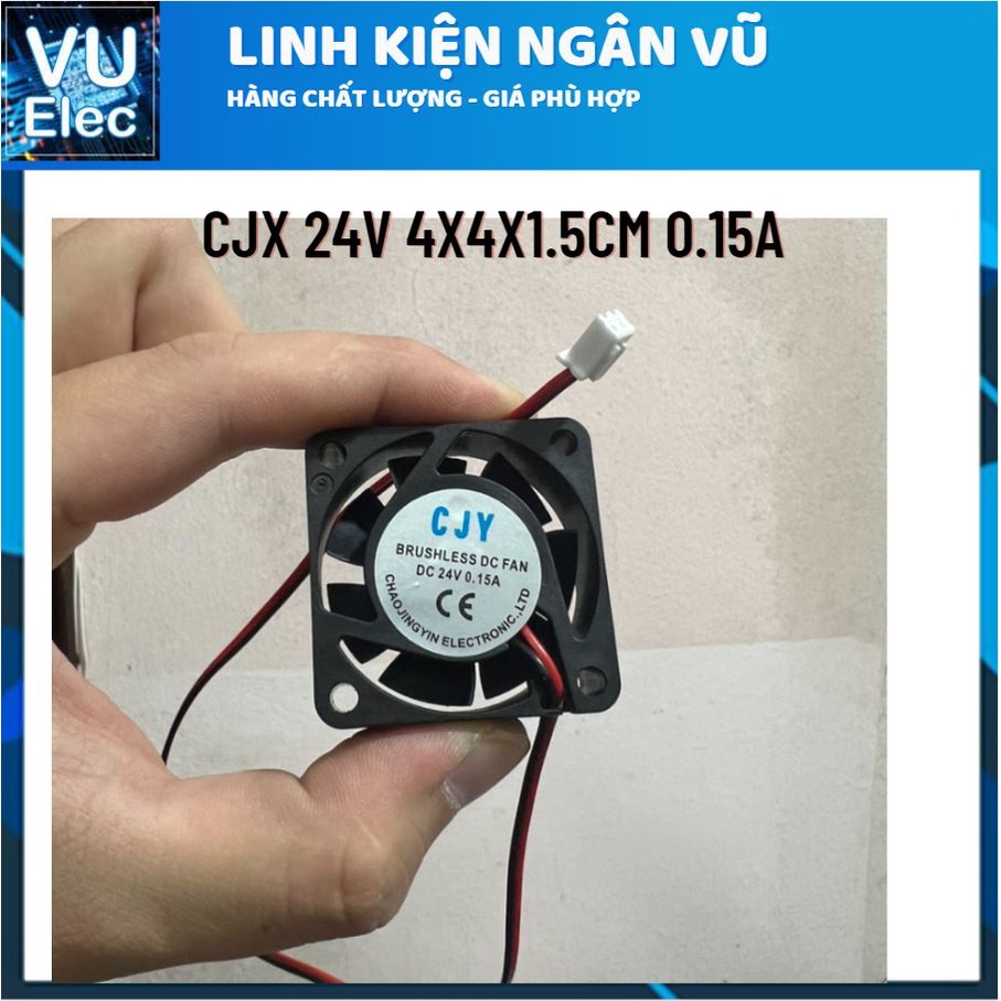 Quạt tản nhiệt 24v 4x4, 6x6, 8x8, 12x12cm, quạt làm mát 24v đủ loại