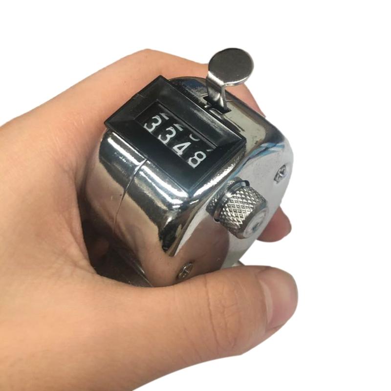 Portable 4 Digit Number Handheld Tally Counter Mini Mechanical Digital Counting Hand Click Golf Clicker