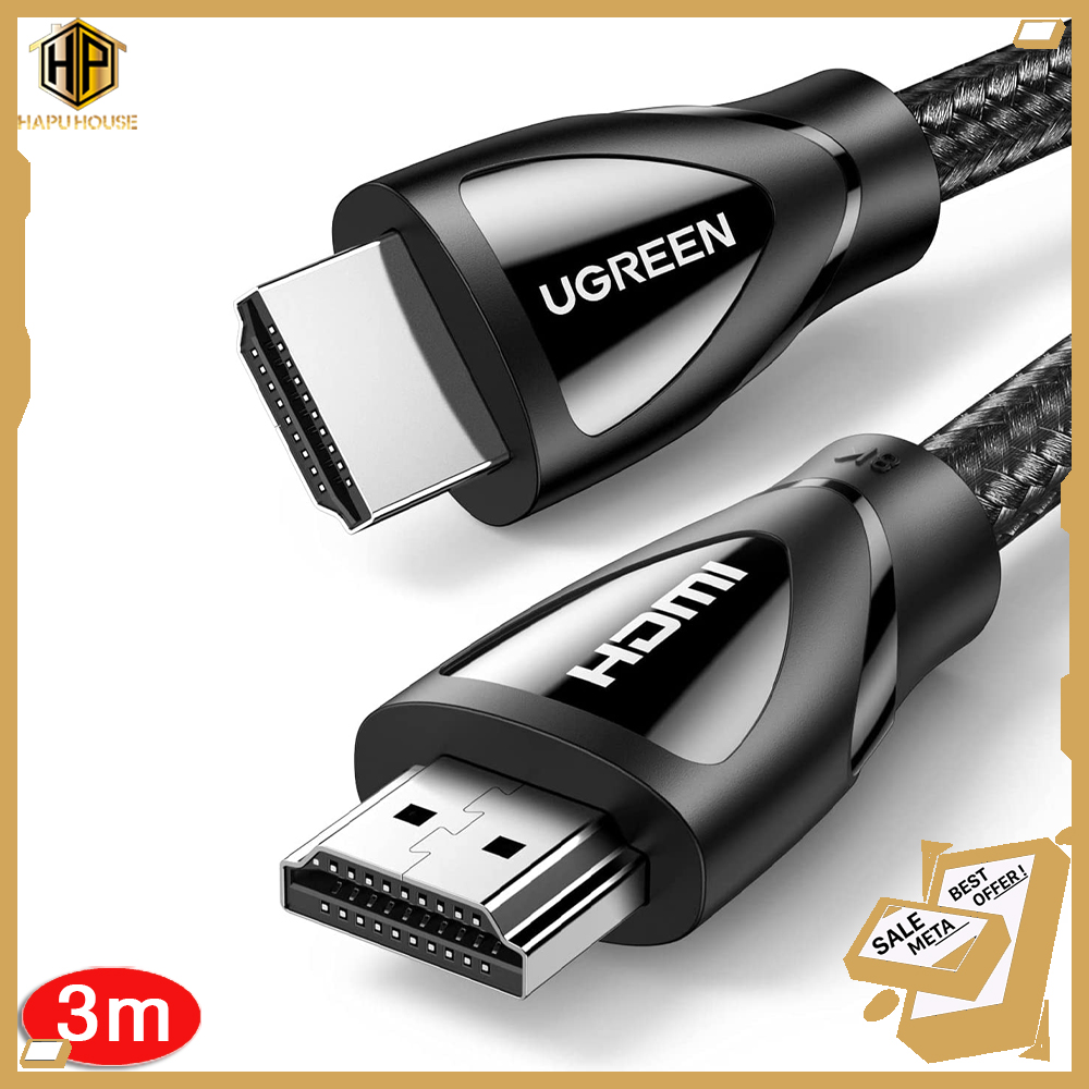 Cáp hdmi 2.1 ugreen dài 1m - 2m - dây hdmi 8k/60hz cao cấp - hapuhouse