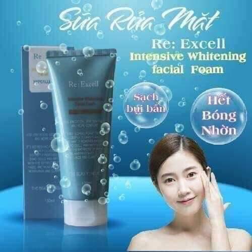 re excell intensive whitening facial foam