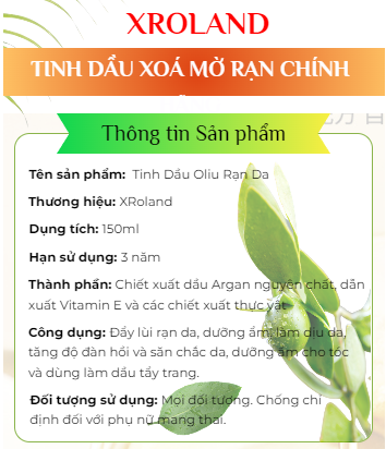 Tinh dầu rạn da Oliu Xroland