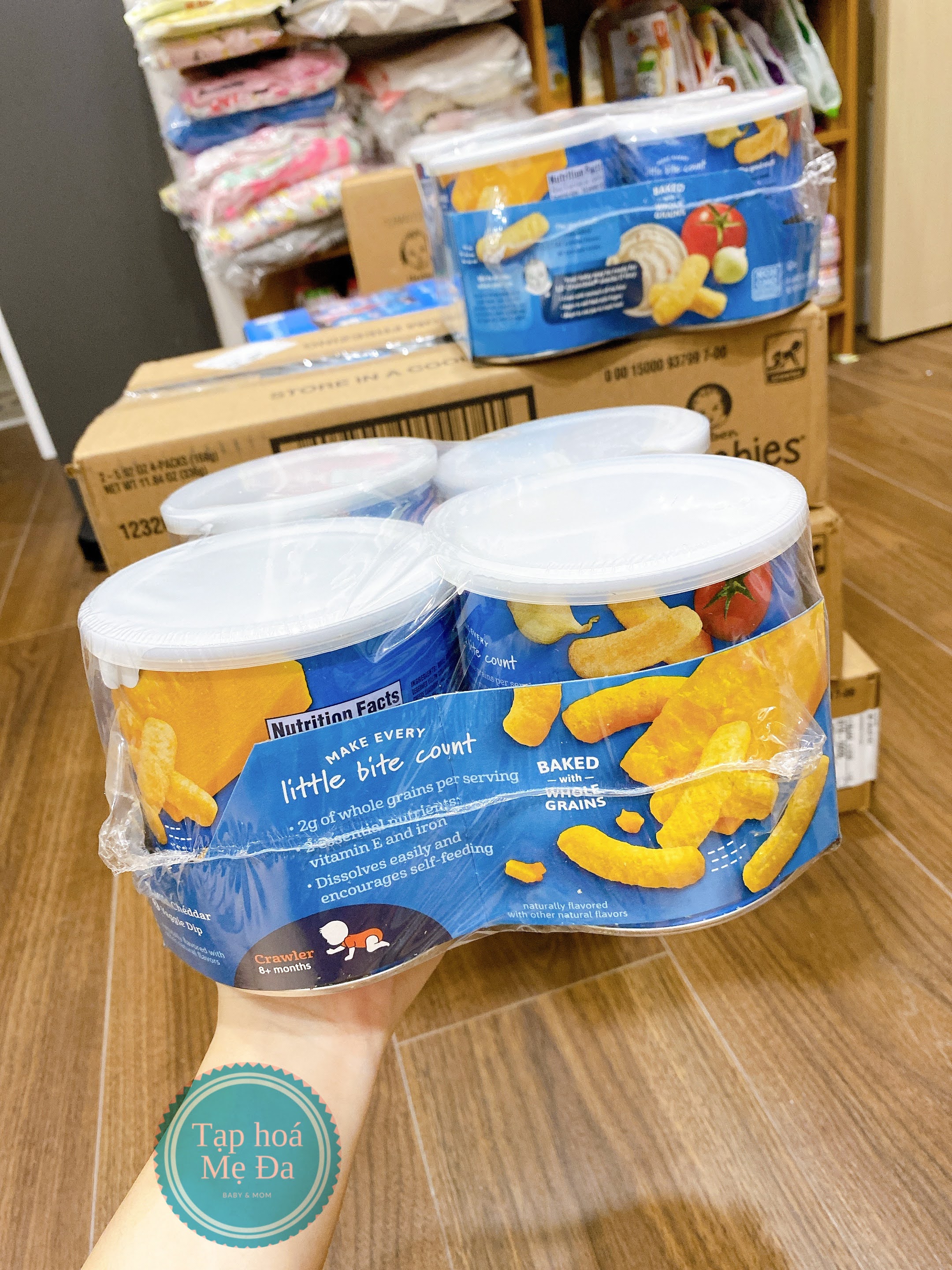 Bánh Gerber Lil Crunchies 42g cho bé từ 8 tháng (Hàng Mỹ đi Air)
