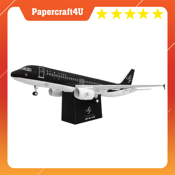 Mô hình giấy 3D Mô hình Máy Bay A320 Việt Nam a line