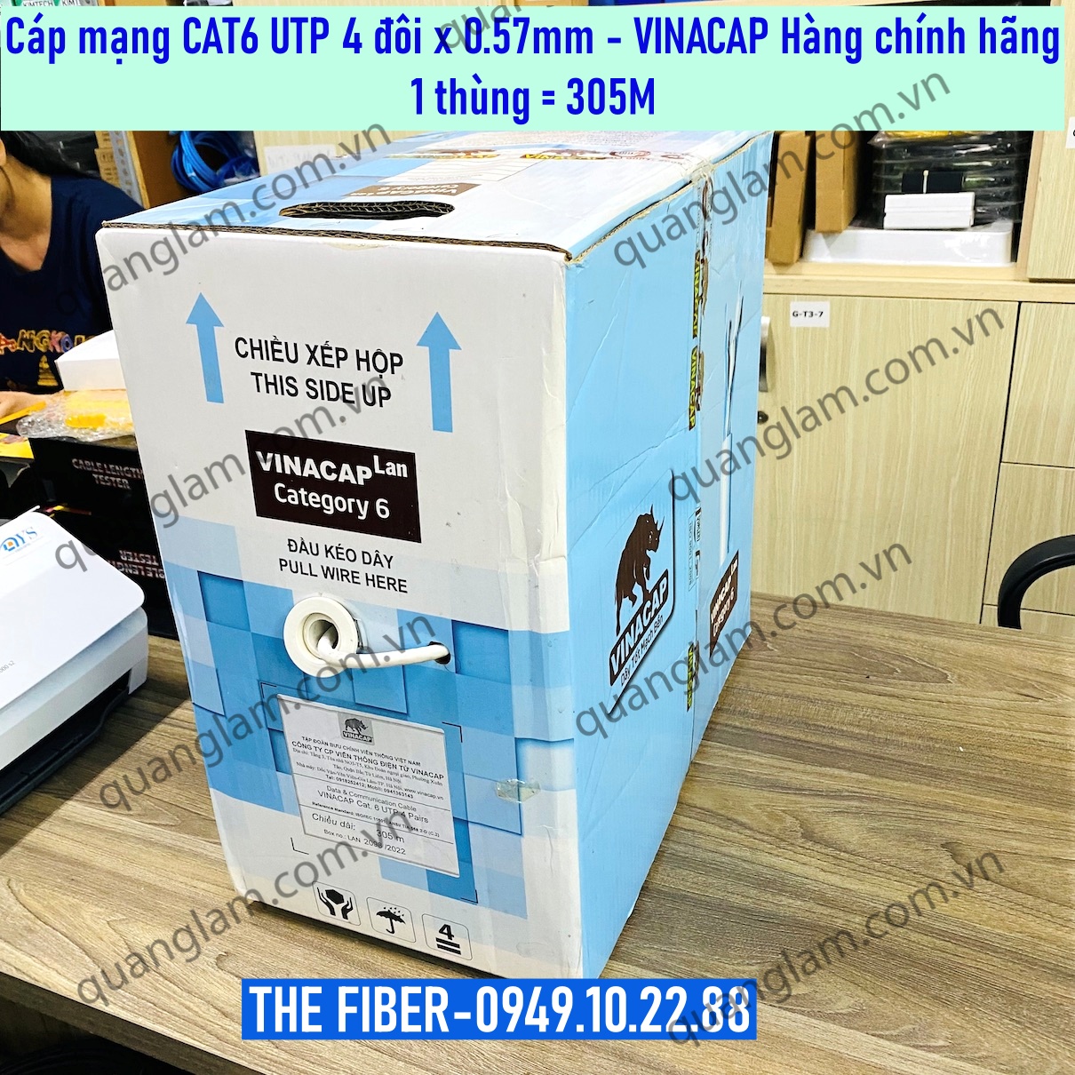 Cáp mạng cat6 utp 4 đôi 0.57mm - vinacap