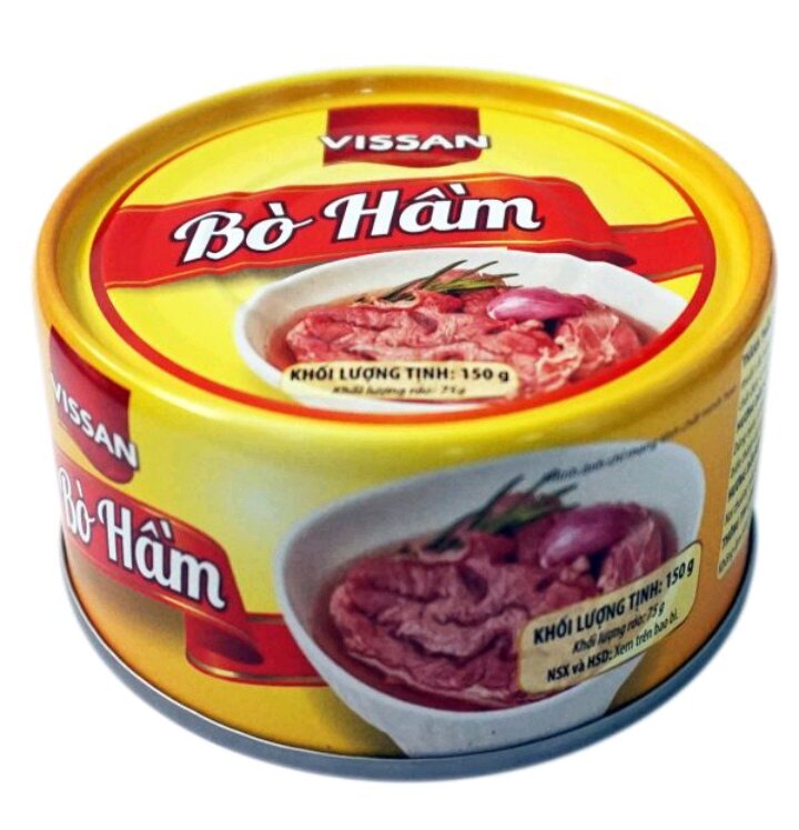 Combo 4 lon Bò Hầm lon in Vissan ( 4 hộp x150g)