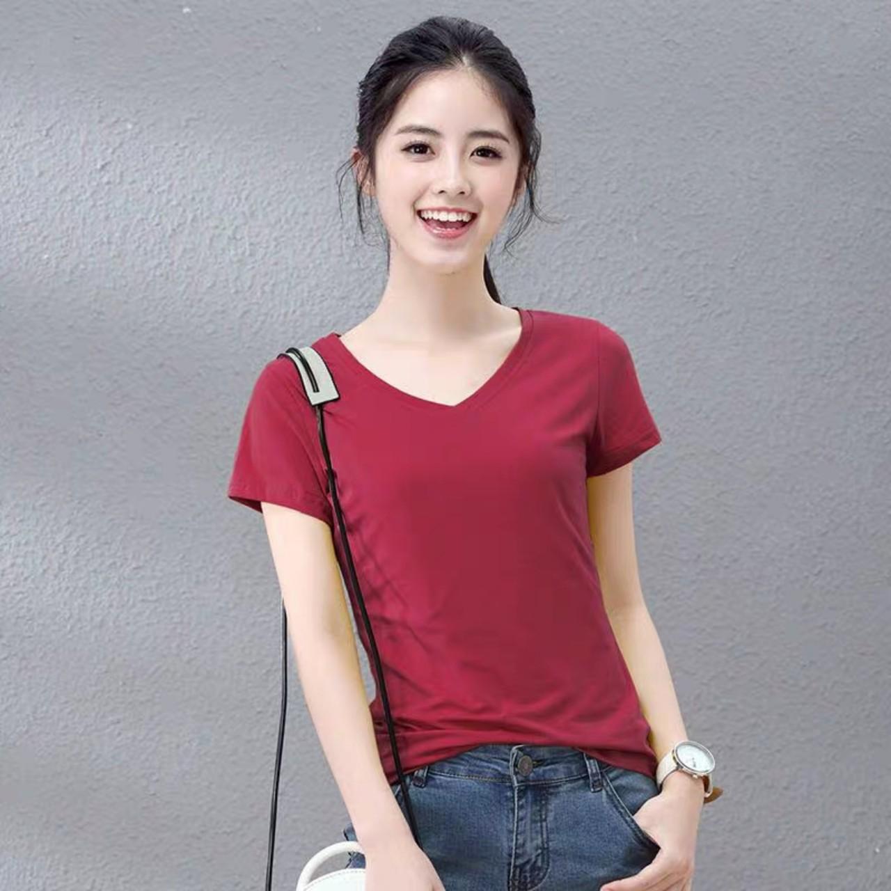 áo thun body nữ cổ tim nuna
