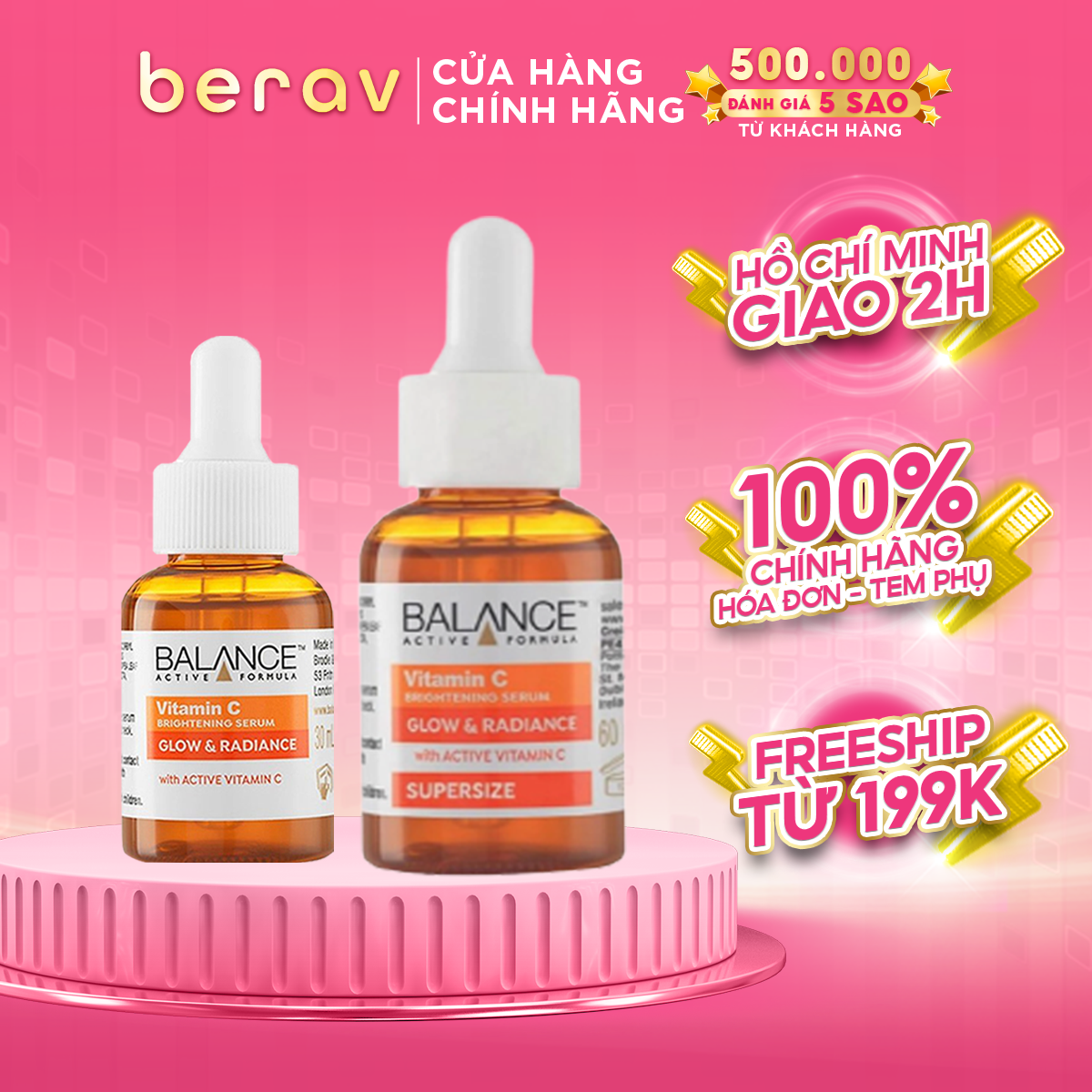 Serum Trắng Da, Mờ Thâm Balance Vitamin C Balance Active Formula Brightening 30ml