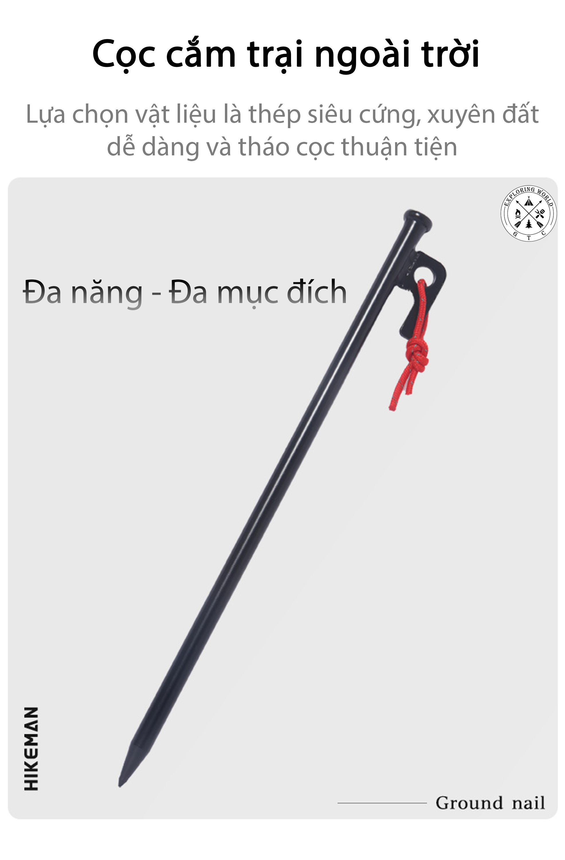 Cọc cố định lều trại - CLS
