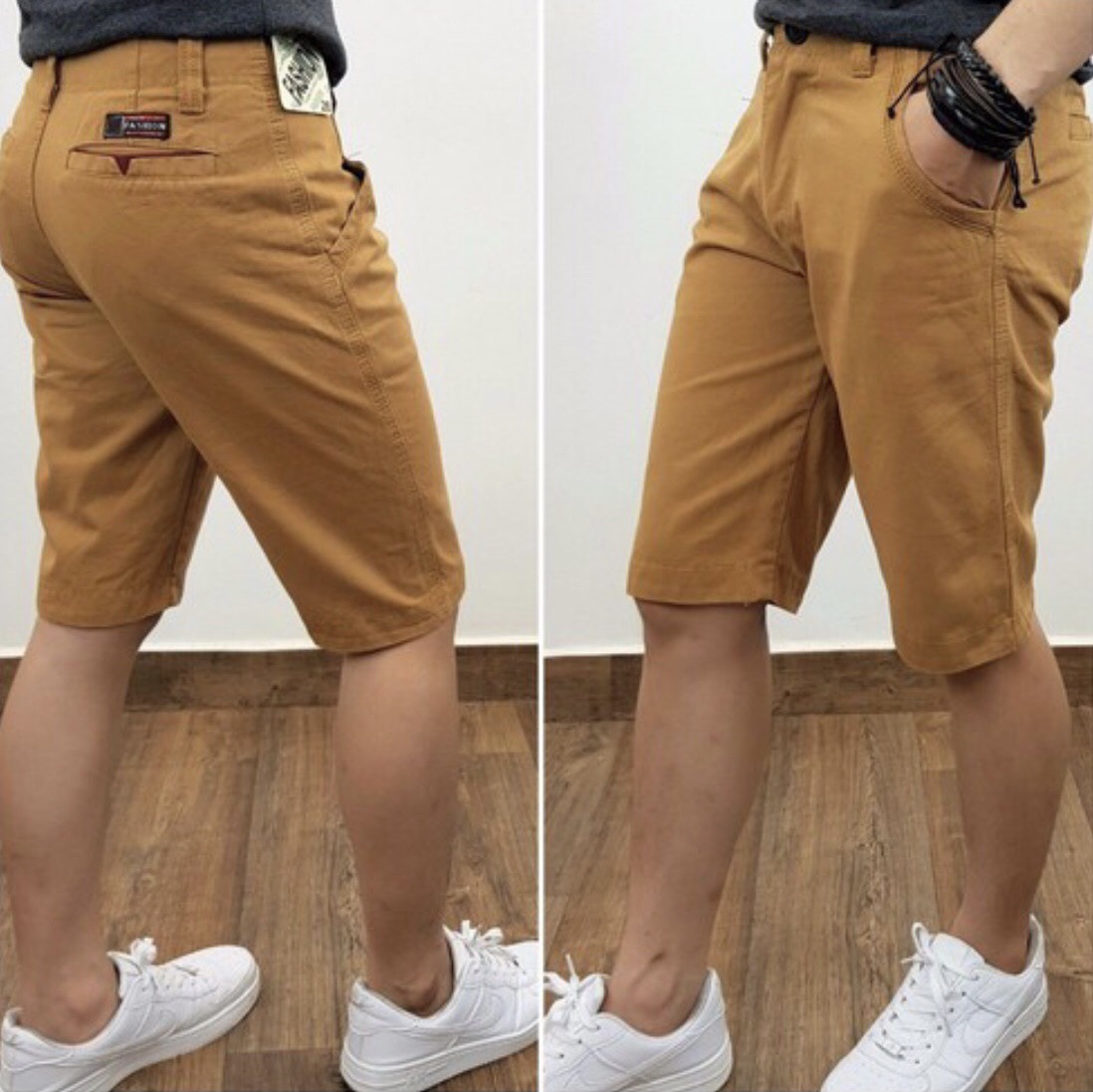 [HCM]quần short kaki vải nhập(dây kéo)