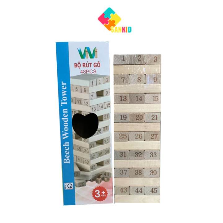 Rút gỗ 1Kg loại đẹp – trò chơi rút thanh domino cho bé – No Brand – top1shop