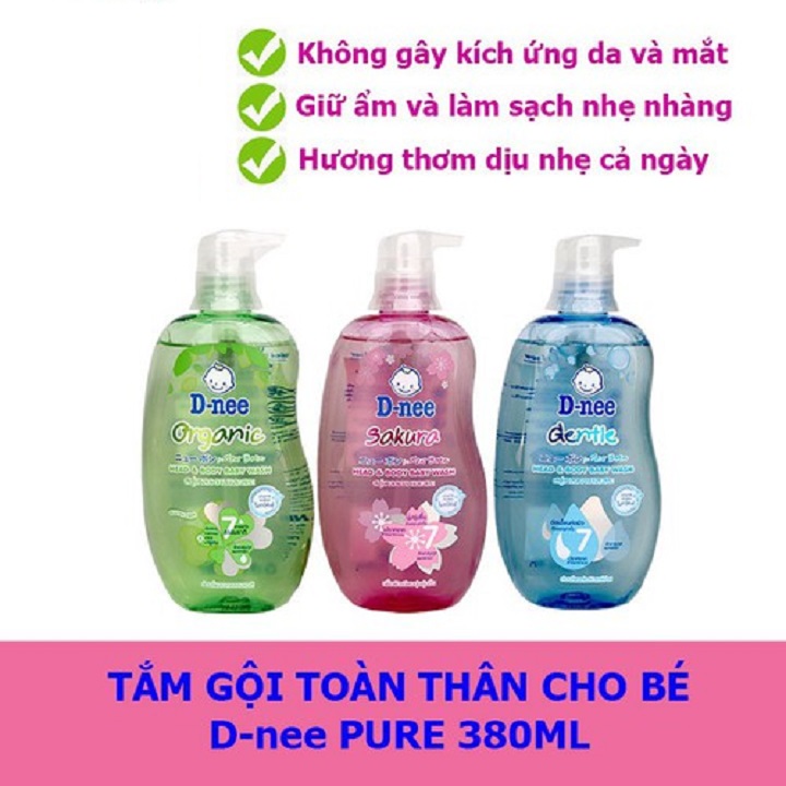 HCM Sữa tắm gội Dnee Pure 380ML chính hãng Thái Lan