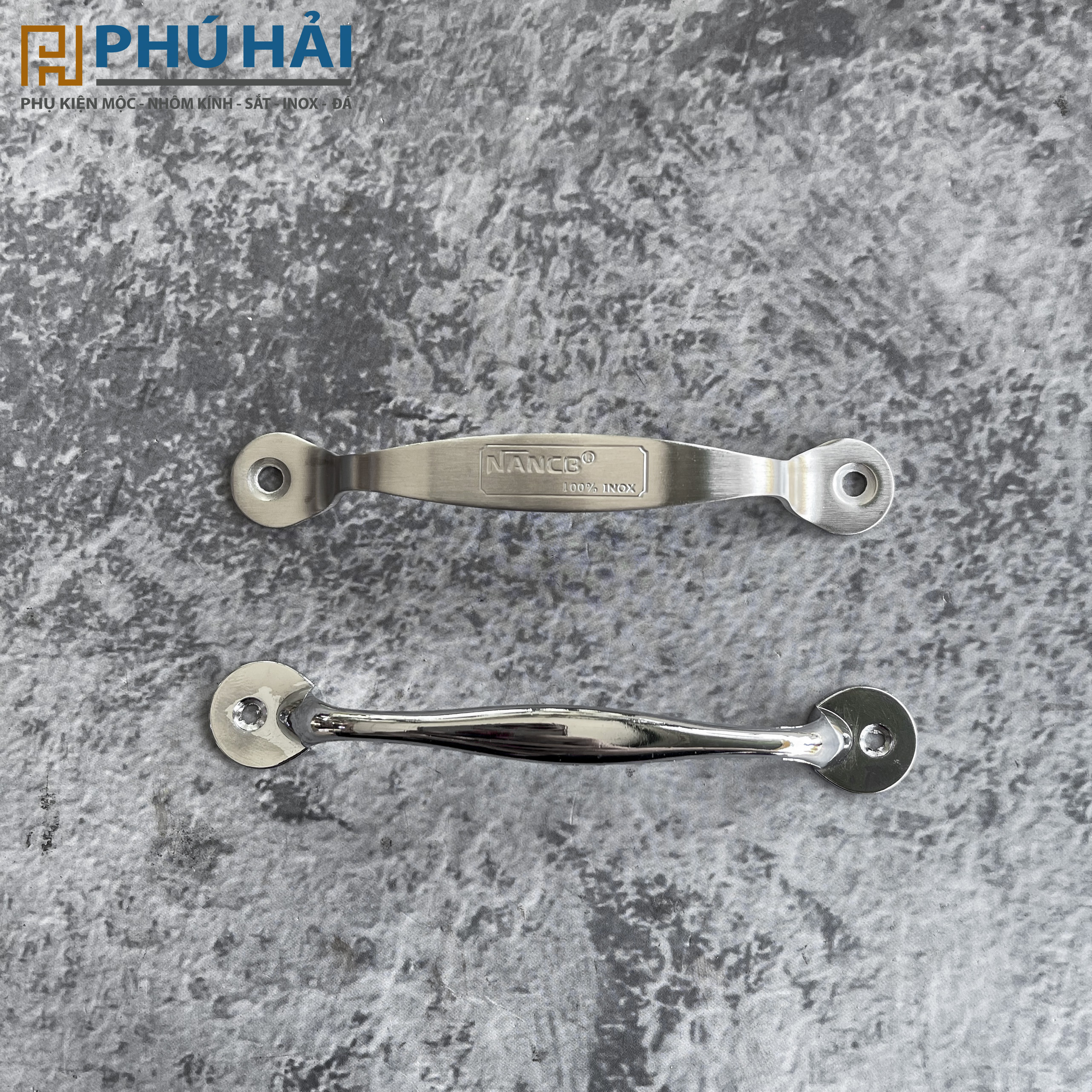 Tay nắm tủ cửa nhôm 96mm
