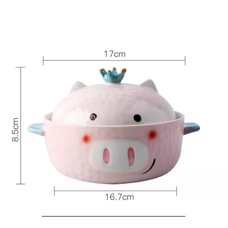 Nồi mì heo xinh sứ cao cấp