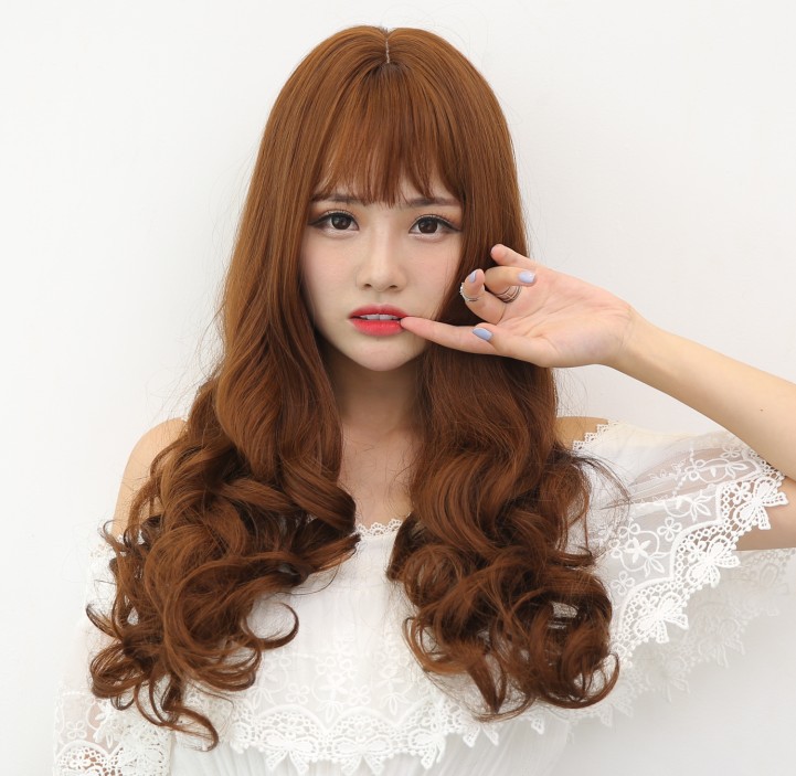 Tóc giả nguyên đầu xoăn dài A207 😍FREESHIP😍 tóc cả đầu xoăn dài, tặng lưới chụp tóc, tóc giả nữ cả đầu