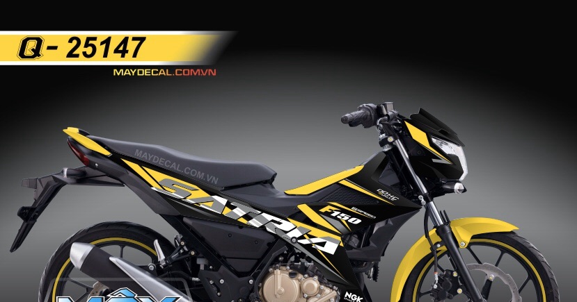 Tem rời Satria Fi vàng đen