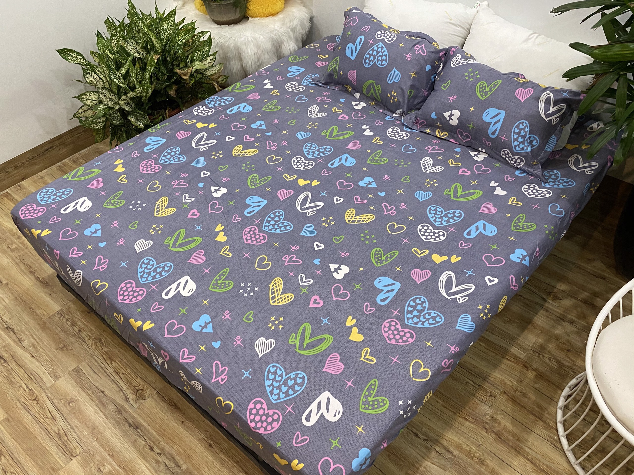 Set Ga Gối Mẫu Họa Tiết Tim P42