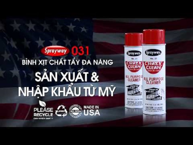 Chai xịt chất tẩy đa năng Sprayway crazy clean 31