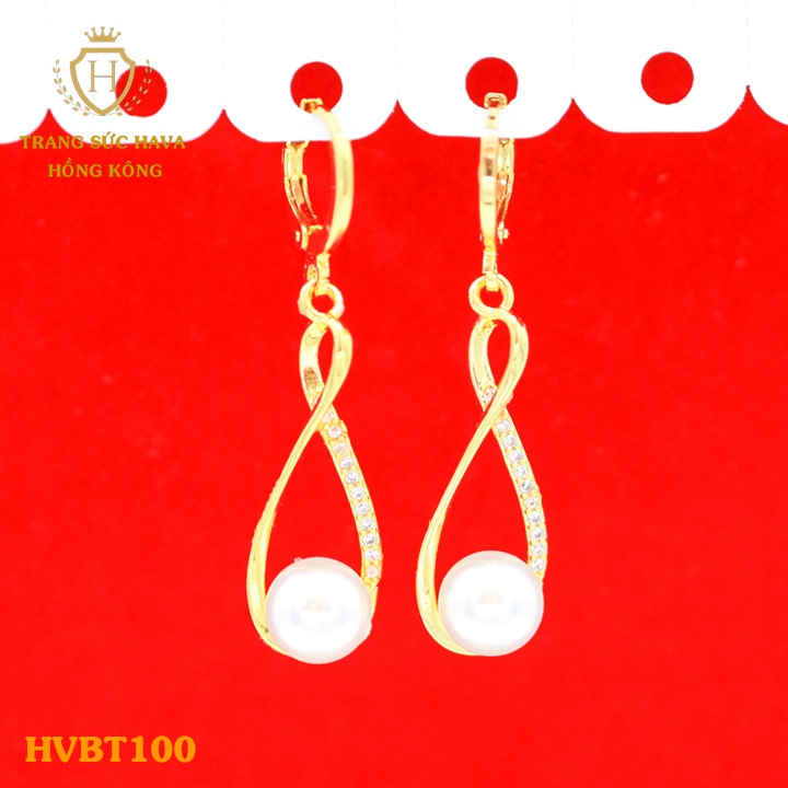 Ear rings, earrings, earrings female Pearl Applique designs long style youthful, titanium plating Gold non 10K, 18K, 24k real premium-jewelry Hava Hong Kong