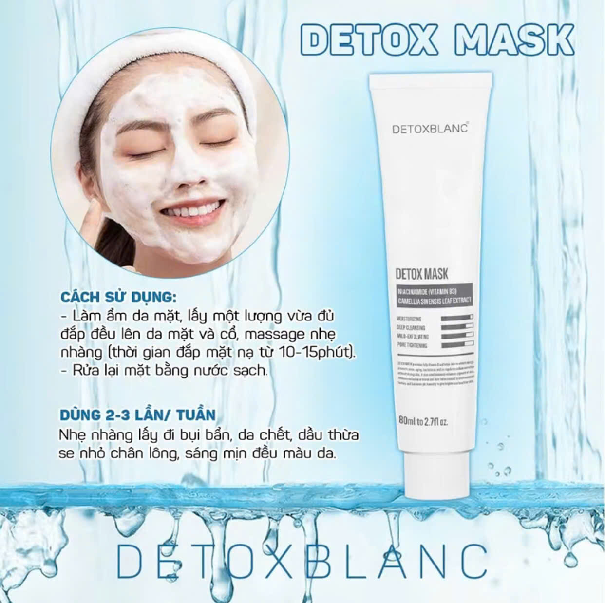 Mặt nạ sủi bọt thải độc Detox Blanc