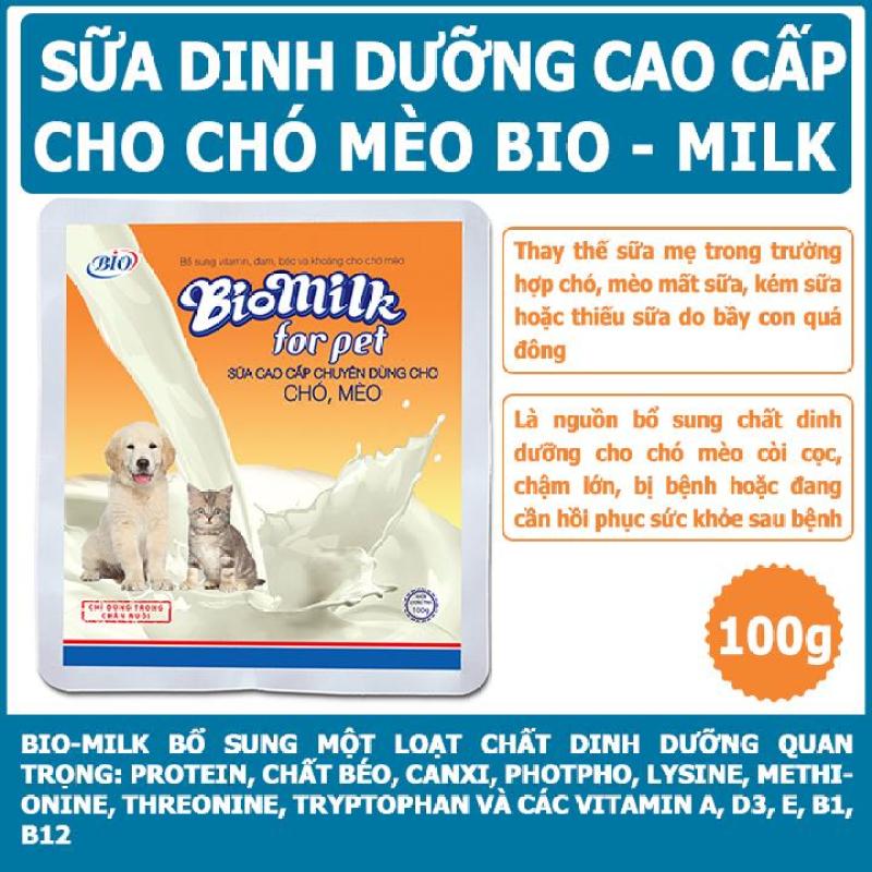 Sữa Bột Bio Milk For Pet cho Chó Mèo Thú Cưng - Gói 100g