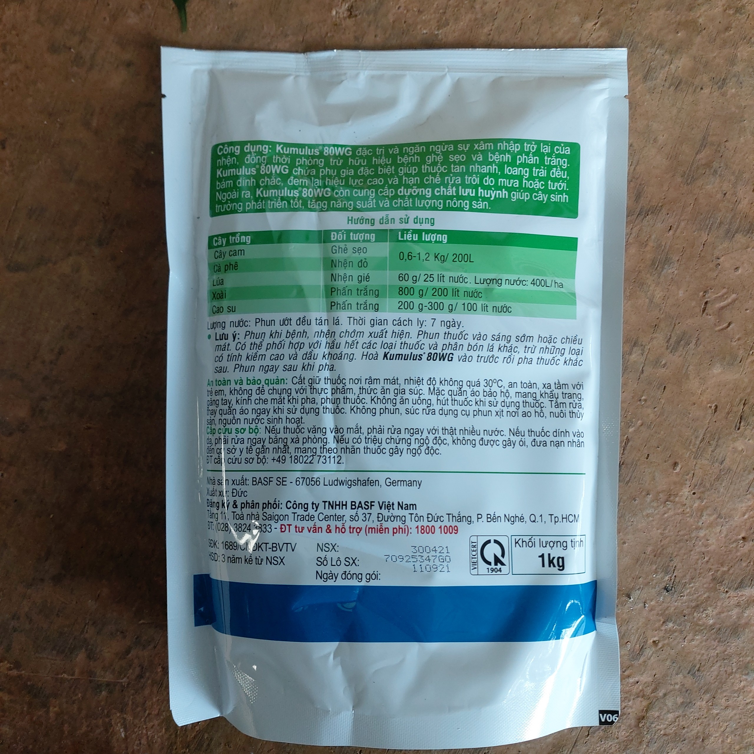 Thuốc trừ bệnh phấn trắng cho xoài – Kumulus 80wg