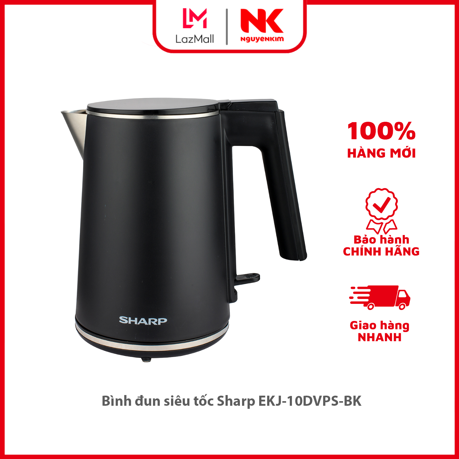 Bình đun siêu tốc sharp ekj-10dvps-bk