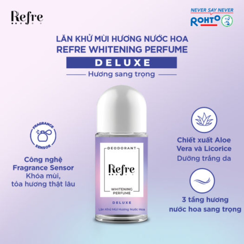 Lăn Khử Mùi Refre Natural Rosemary Hương thảo 40ml